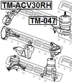 Подушка двигателя FEBEST TM-ACV30RH Подушка двигателя FEBEST TM-ACV30RH