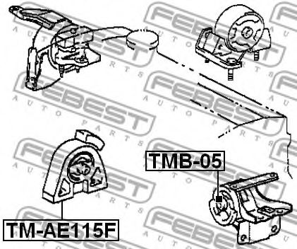 Подушка двигателя FEBEST TM-AE115F Подушка двигателя FEBEST TM-AE115F