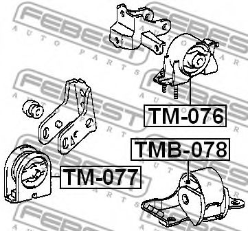Подушка двигателя FEBEST TMB-078 Подушка двигателя FEBEST TMB-078