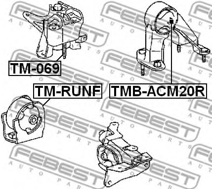 Подушка двигателя FEBEST TMB-ACM20R Подушка двигателя FEBEST TMB-ACM20R