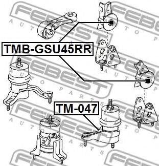 Подушка двигателя FEBEST TMB-GSU45RR Подушка двигателя FEBEST TMB-GSU45RR