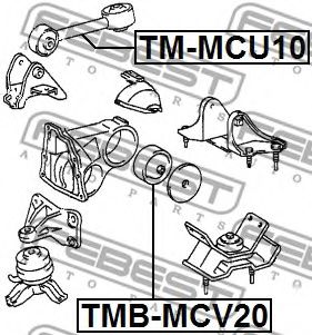 Подушка двигателя FEBEST TMB-MCV20 Подушка двигателя FEBEST TMB-MCV20