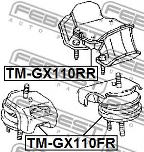 Подушка двигателя FEBEST TM-GX110RR Подушка двигателя FEBEST TM-GX110RR