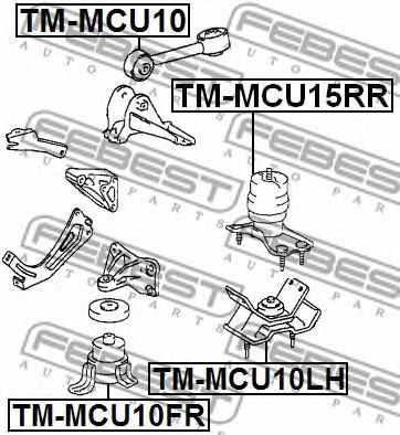 Подушка двигателя FEBEST TM-MCU10LH Подушка двигателя FEBEST TM-MCU10LH