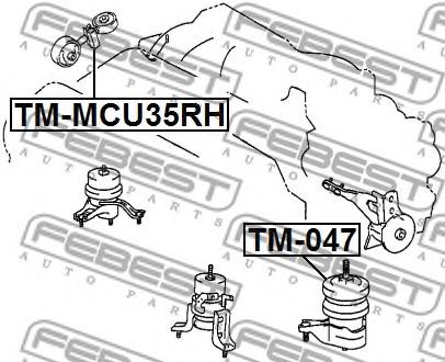 Подушка двигателя FEBEST TM-MCU35RH Подушка двигателя FEBEST TM-MCU35RH