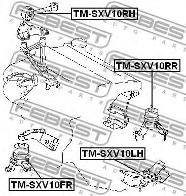 Подушка двигателя FEBEST TM-SXV10LH Подушка двигателя FEBEST TM-SXV10LH