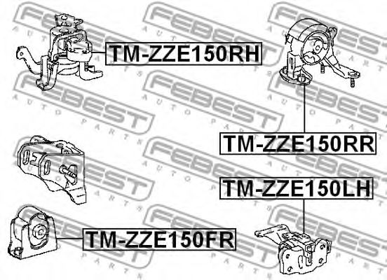 Подушка двигателя FEBEST TM-ZZE150RR Подушка двигателя FEBEST TM-ZZE150RR
