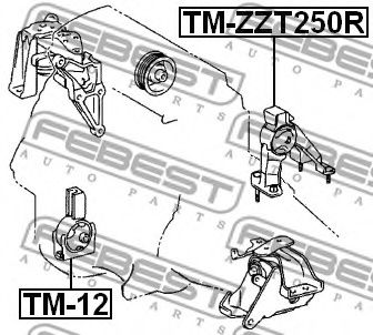 Подушка двигателя FEBEST TM-ZZT250R Подушка двигателя FEBEST TM-ZZT250R