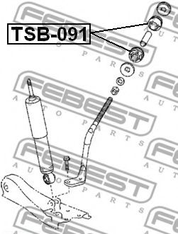 Сайлентблок рычага FEBEST TSB-091 Сайлентблок рычага FEBEST TSB-091
