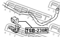 Втулка стабилизатора FEBEST TSB-230R Втулка стабилизатора FEBEST TSB-230R