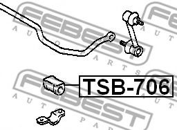 Втулка стабилизатора FEBEST TSB-706 Втулка стабилизатора FEBEST TSB-706