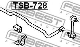 Втулка стабилизатора FEBEST TSB-728 Втулка стабилизатора FEBEST TSB-728