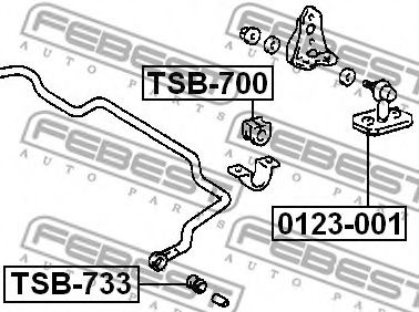 Втулка стабилизатора FEBEST TSB-733 Втулка стабилизатора FEBEST TSB-733