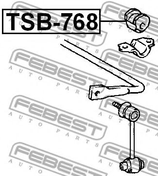 Втулка стабилизатора FEBEST TSB-768 Втулка стабилизатора FEBEST TSB-768