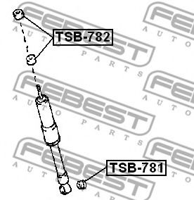 Дистанционная труба, амортизатор FEBEST TSB-782 Дистанционная труба, амортизатор FEBEST TSB-782