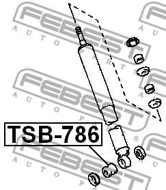 Дистанционная труба, амортизатор FEBEST TSB-786 Дистанционная труба, амортизатор FEBEST TSB-786