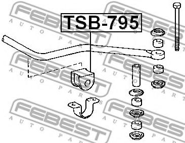 Втулка стабилизатора FEBEST TSB-795 Втулка стабилизатора FEBEST TSB-795