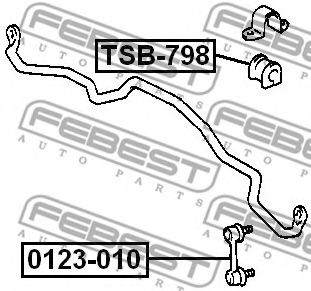 Втулка стабилизатора FEBEST TSB-798 Втулка стабилизатора FEBEST TSB-798