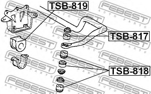 Втулка стабилизатора FEBEST TSB-819 Втулка стабилизатора FEBEST TSB-819