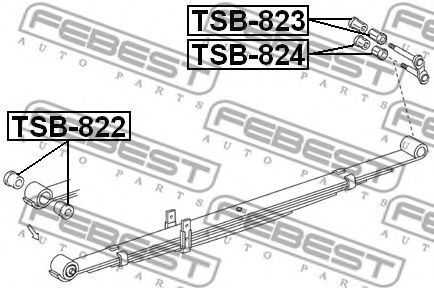 Втулка рессоры FEBEST TSB-823 Втулка рессоры FEBEST TSB-823