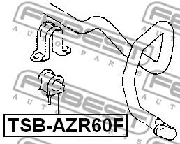 Втулка стабилизатора FEBEST TSB-AZR60F Втулка стабилизатора FEBEST TSB-AZR60F