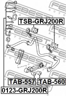 Втулка стабилизатора FEBEST TSB-GRJ200R Втулка стабилизатора FEBEST TSB-GRJ200R