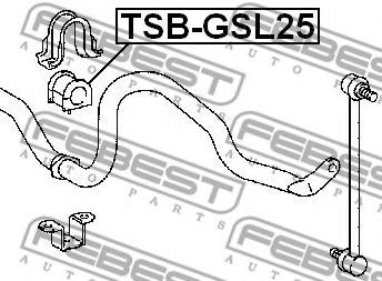Втулка стабилизатора FEBEST TSB-GSL25 Втулка стабилизатора FEBEST TSB-GSL25