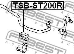 Втулка стабилизатора FEBEST TSB-ST200R Втулка стабилизатора FEBEST TSB-ST200R