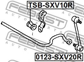 Втулка стабилизатора FEBEST TSB-SXV10R Втулка стабилизатора FEBEST TSB-SXV10R