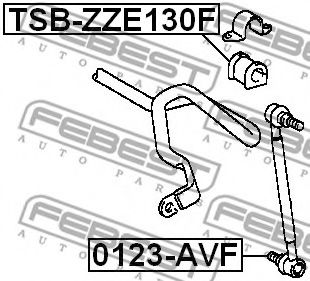 Втулка стабилизатора FEBEST TSB-ZZE130F Втулка стабилизатора FEBEST TSB-ZZE130F