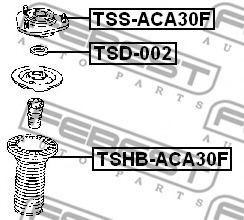Подвеска, амортизатор FEBEST TSD-002 Подвеска, амортизатор FEBEST TSD-002