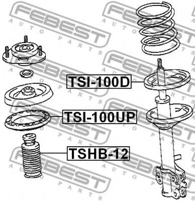 Тарелка пружины FEBEST TSI-100D Тарелка пружины FEBEST TSI-100D