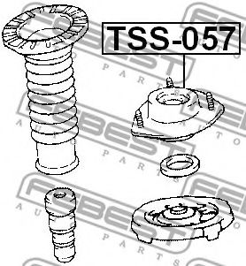 Подвеска, амортизатор FEBEST TSS-057 Подвеска, амортизатор FEBEST TSS-057