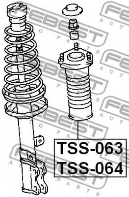 Подвеска, амортизатор FEBEST TSS-064 Подвеска, амортизатор FEBEST TSS-064
