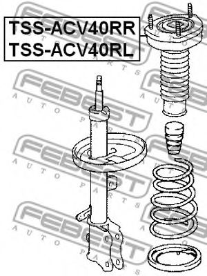 Подвеска, амортизатор FEBEST TSS-ACV40RR Подвеска, амортизатор FEBEST TSS-ACV40RR