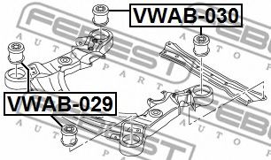 Сайлентблок задней балки FEBEST VWAB-030 Сайлентблок задней балки FEBEST VWAB-030