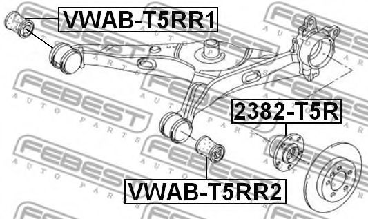 Сайлентблок рычага FEBEST VWAB-T5RR2 Сайлентблок рычага FEBEST VWAB-T5RR2
