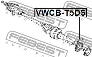 Подшипник, приводной вал FEBEST VWCB-T5DS Подшипник, приводной вал FEBEST VWCB-T5DS