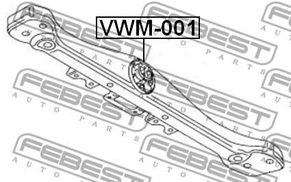 Подушка коробки передач FEBEST VWM-001 Подушка коробки передач FEBEST VWM-001
