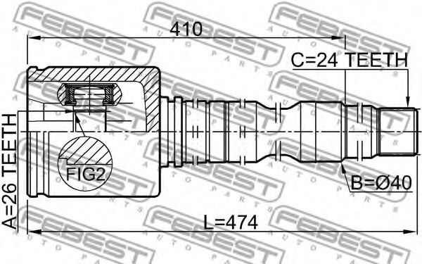 ШРУС FEBEST 0111-ACV40RH ШРУС FEBEST 0111-ACV40RH