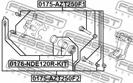 Поршень суппорта FEBEST 0176-NDE120R-KIT