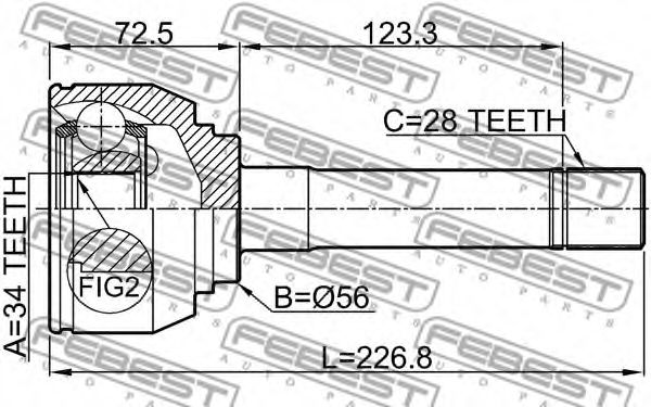 ШРУС FEBEST 1210-H1 ШРУС FEBEST 1210-H1
