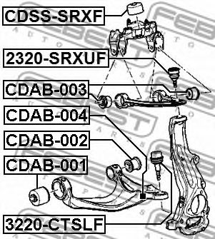 Втулка, амортизатор FEBEST CDSS-SRXF