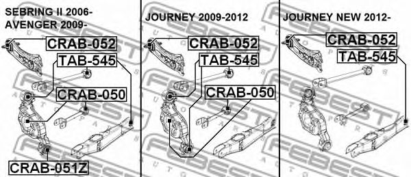 Сайлентблок рычага FEBEST CRAB-052