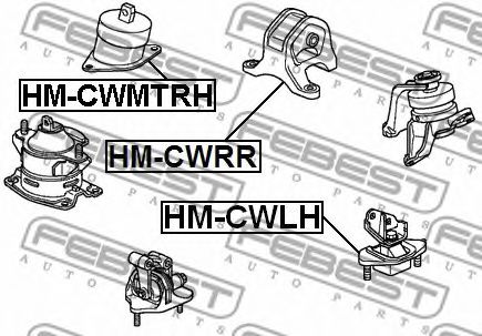 Подушка двигателя FEBEST HM-CWRR Подушка двигателя FEBEST HM-CWRR