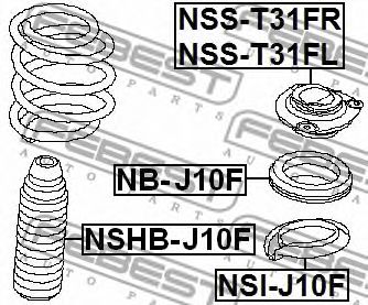 Тарелка пружины FEBEST NSI-J10F