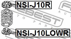 Тарелка пружины FEBEST NSI-J10LOWR