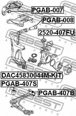 Сайлентблок рычага FEBEST PGAB-407B