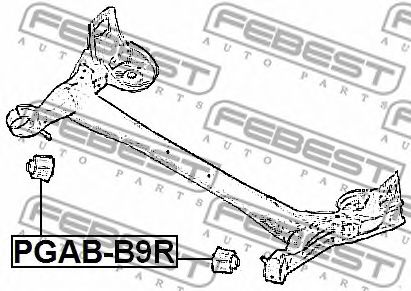 Сайлентблок задней балки FEBEST PGAB-B9R