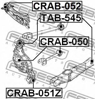 Сайлентблок рычага FEBEST CRAB-051Z Сайлентблок рычага FEBEST CRAB-051Z